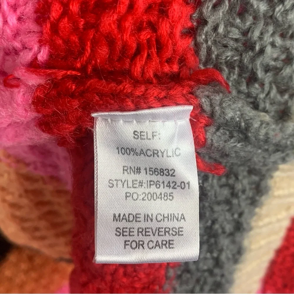 Talulah Colorful Stripe Chunky Knit Cardigan Balloon Sleeve - Picture 10 of 10